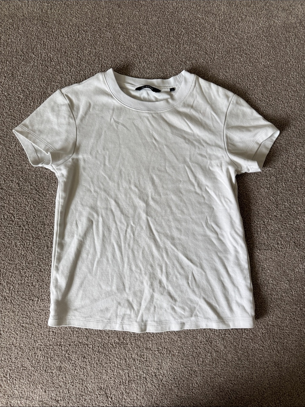 Cuts Clothing White Short Sleeve Tee for Women